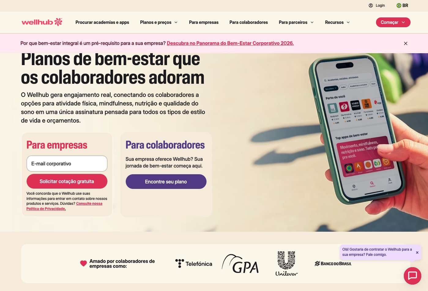 Projeto Wellness App - Aplicativo de saúde e bem-estar